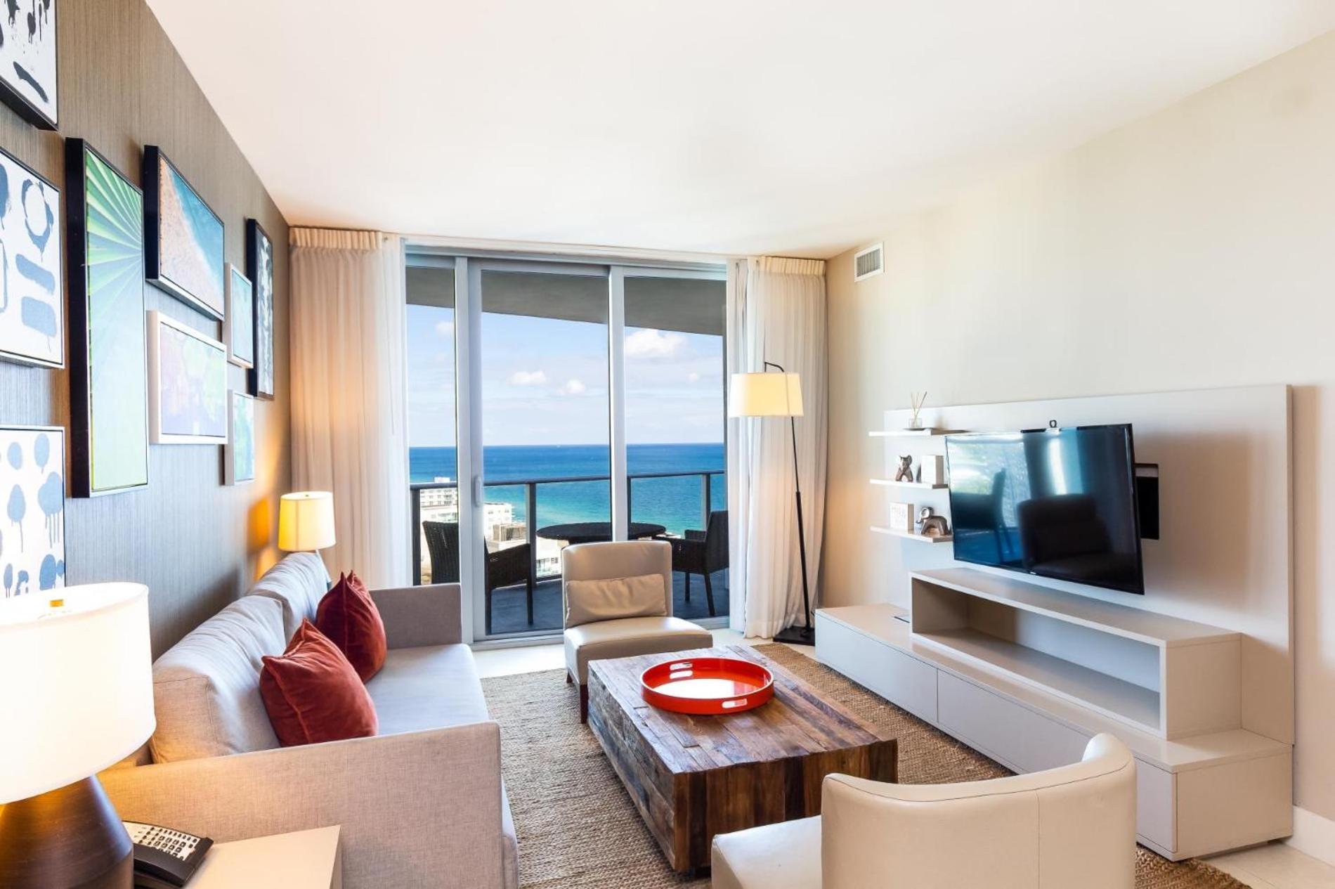Ocean View 1 Bed On The Beach 19Th Floor Hollywood Hallandale Beach Luaran gambar