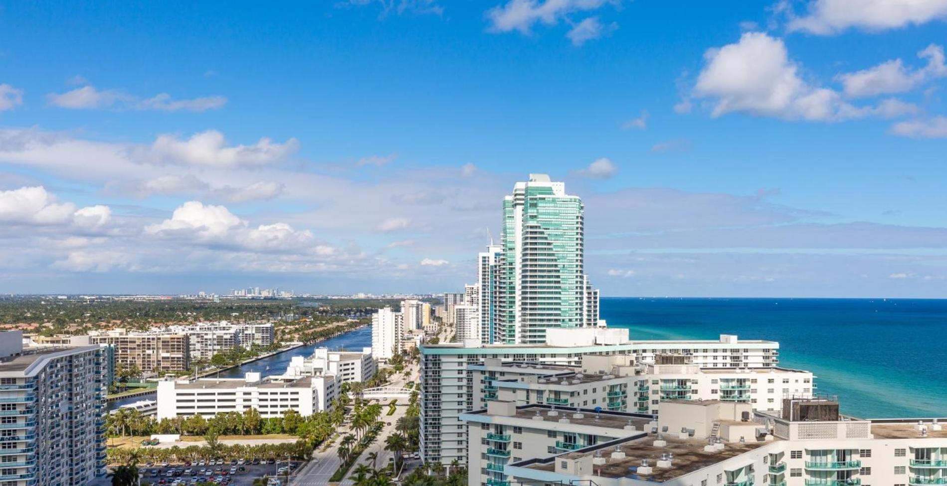 Ocean View 1 Bed On The Beach 19Th Floor Hollywood Hallandale Beach Luaran gambar